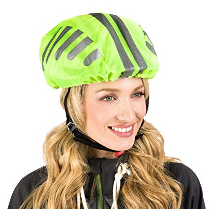2x Helmüberzug Fahrrad-helm Regenschutz Regenhaube Regenüberzug Sichtbarkeit 